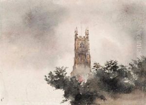Cirencester Church Tower by Peter de Wint