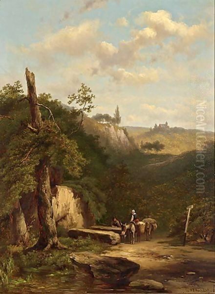 Resting Travellers In A Wooded Landscape - view 1