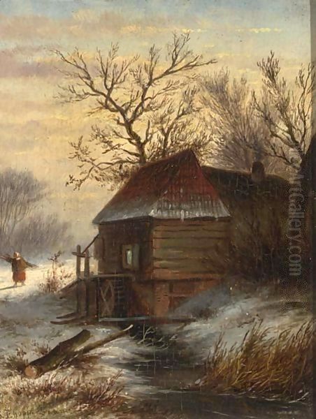 Peasant In A Winter Landscape - view 1