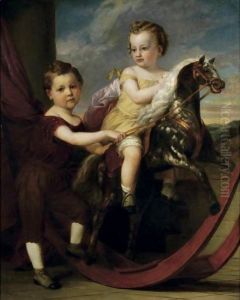 Double Portrait Of Walter And Charles Francis Beebe by Henry Peters Gray