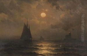 Moonlight At Sea by Mauritz F. H. de Haas