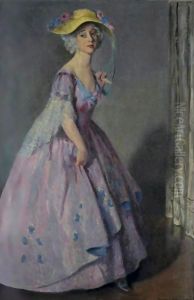 Portrait Of A Lady In Mauve Portrait Of A Lady In Mauve