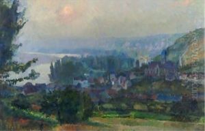 Vue De Vetheuil (Soleil Couchant)