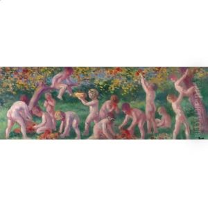 Ceuillette Dans Un Verger by Maximilien Luce