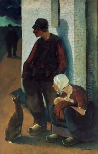 Le Repos Du Soir by Eugene Laermans