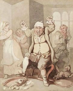 The Enraged Master by Thomas Rowlandson