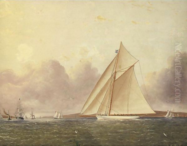 A View Of New York Sound, The 'Volunteer' In The Foreground - view 1