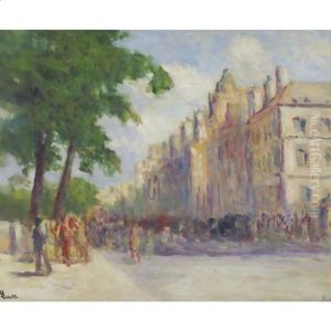 Paris, La Foule Sur Les Quais by Maximilien Luce