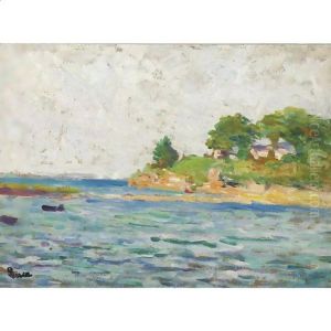 Bord De Mer A Kermouster by Maximilien Luce