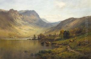 A Sunlit Loch by Alfred de Breanski