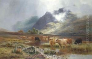 Loch Lubnaig And Ben Vane by Louis Bosworth Hurt