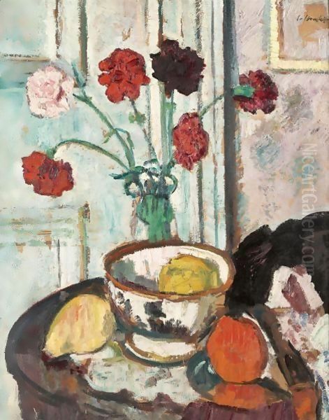 Still Life With Carnations And Fruit - view 1