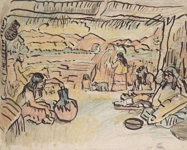 Native American Encampment - view 1