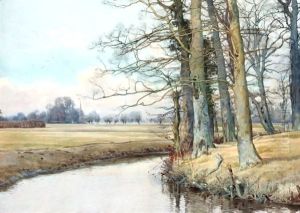 A Winter River View by William Fraser Garden