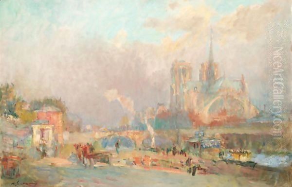Notre Dame De Paris, Vue Du Quai De La Tournelle by Albert Lebourg