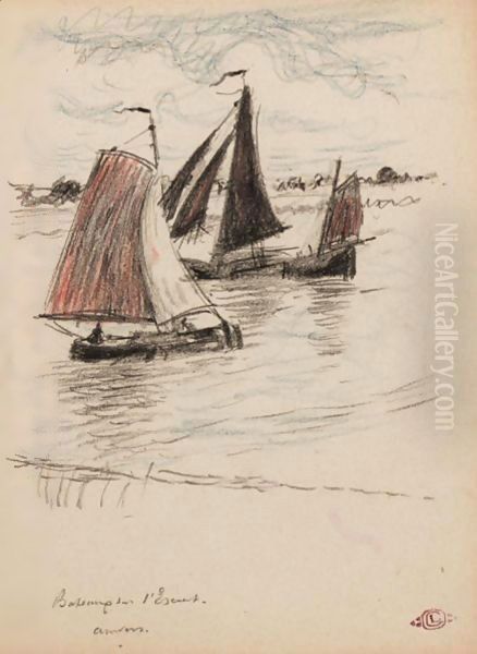 Bateaux Sur L'Escaut, Anvers - view 1