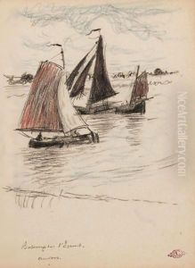 Bateaux Sur L'Escaut, Anvers by Georges Lemmen