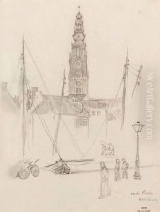 Oude Kerk A Amsterdam by Theo van Rysselberghe