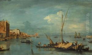 Venice, A View Of The Lagoon With The Fondamenta Nuove Looking Towards The Casino Degli Spiriti by Francesco Guardi