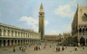 Venice, A View Of The Piazzetta Looking North by (Giovanni Antonio Canal) Canaletto