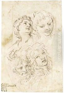 Study Of Four Heads And A Hand