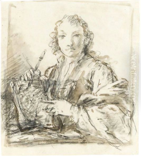 An Artist, Half Length, Possibly A Self-Portrait - view 1