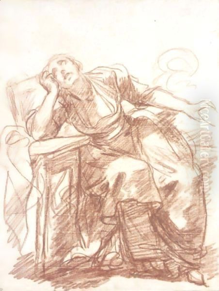 Study Of A Despairing Woman - view 1