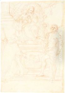 The Madonna And Child Enthroned, With St John The Baptist And A Kneeling Dominican The Madonna And Child Enthroned, With St John The Baptist And A Kneeling Dominican