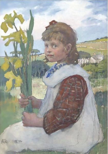 Girl With Irises - view 1