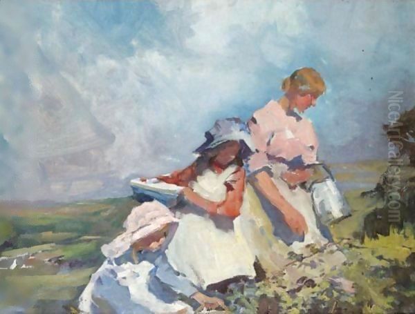 Study For 'Blackberry Gatherers' - view 1
