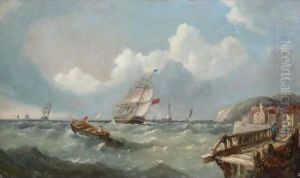 Shipping Leaving Harbour by John James Wilson
