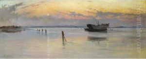 View Of An Estuary At Dusk by Emily Mary Osborn