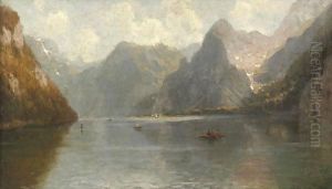 View Of A Swiss Lake by John Joseph Enneking