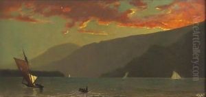 Sunset On The Hudson by Henry Wolcott Boss