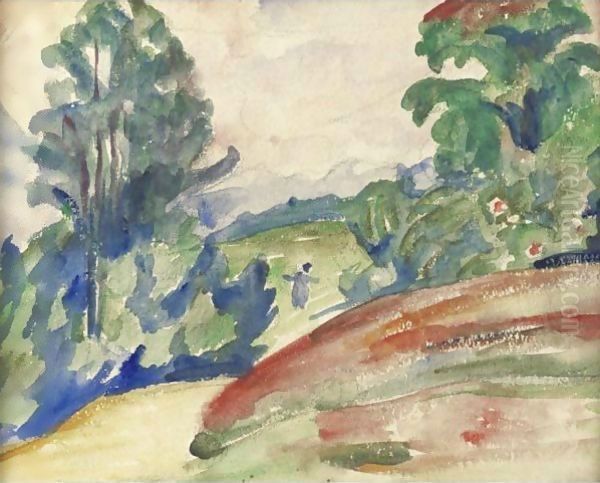 Wooded Landscape With Figure - view 1