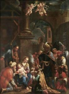 The Adoration Of The Magi by Johann Heiss