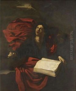 Saint John The Evangelist On The Island Of Patmos by Niccolo Renieri (see Regnier, Nicolas)
