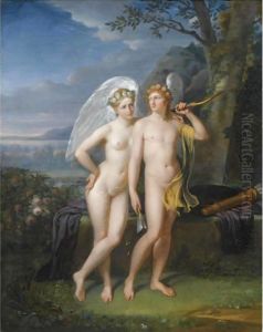 Cupid And Psyche In A Landscape Cupid And Psyche In A Landscape