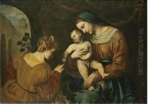 The Mystic Marriage Of Saint Catherine by Alessandro Bonvicino (Moretto da Brescia)