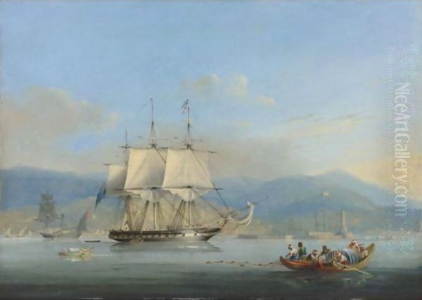 A British Corvette Off Algiers - view 1