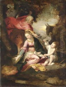 Riposo Durante La Fuga In Egitto by Federico Fiori Barocci