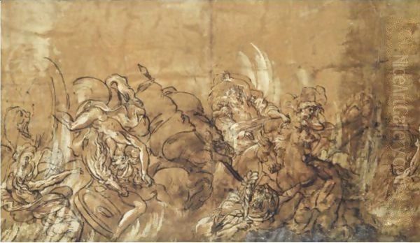 Study For Pharaoh And His Host Lost In The Red Sea - view 1