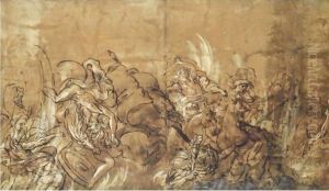 Study For Pharaoh And His Host Lost In The Red Sea by Benjamin West