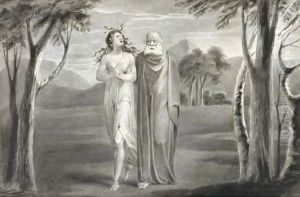 Tiriel Led By Hela by William Blake