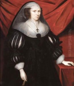 Portrait Of Magdalene Digby by Cornelius Jonson