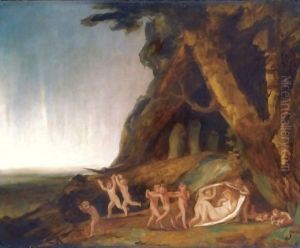 Titania's Attendants Chasing Bats by George Romney