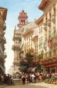Andalucian Street Scene by William Wyld