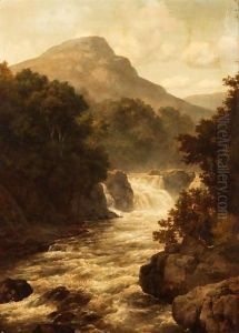 Fall Of The River Tummel by Edmund Gill