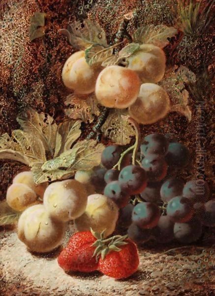 Still Life With Plums, Grapes And Strawberries - view 1
