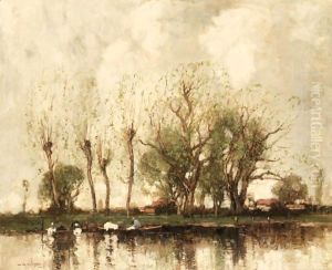A Dutch Canal Side by William Alfred Gibson